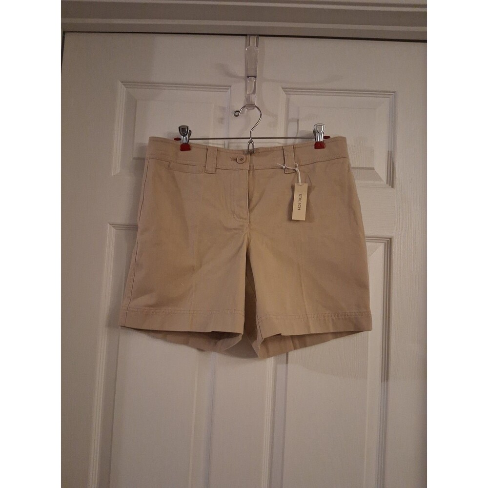 Jones New York Tan Khaki Shorts Stretch Size 6 NWT